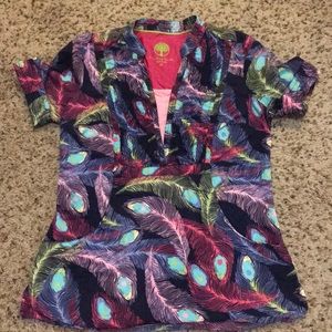 Healing hands brand scrub top